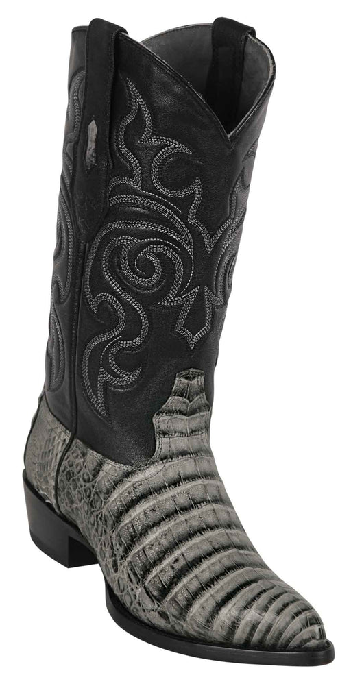 998233 LOS ALTOS BOOTS CAIMAN BELLY J-TOE PORTO GREY | Genuine Leather Vaquero Boots and Cowboy Hats | Zapateria Guadalajara | Authentic Mexican Western Wear