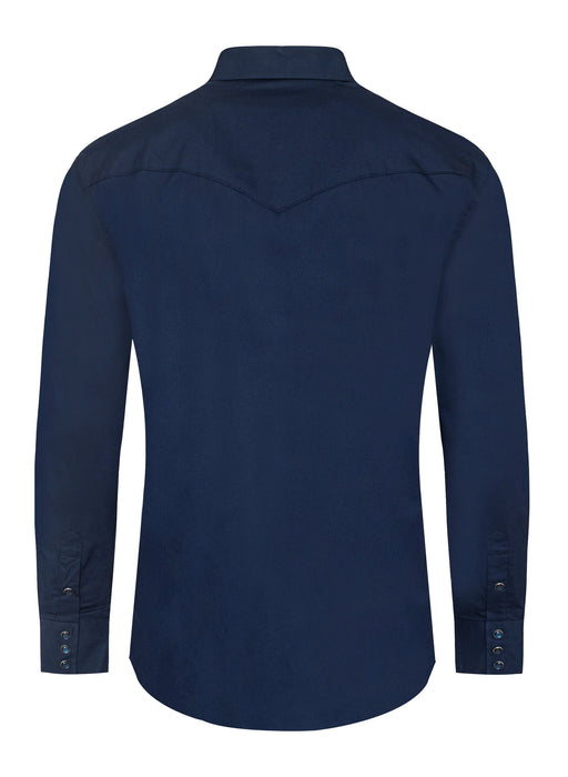Navy blue shirt on a white background