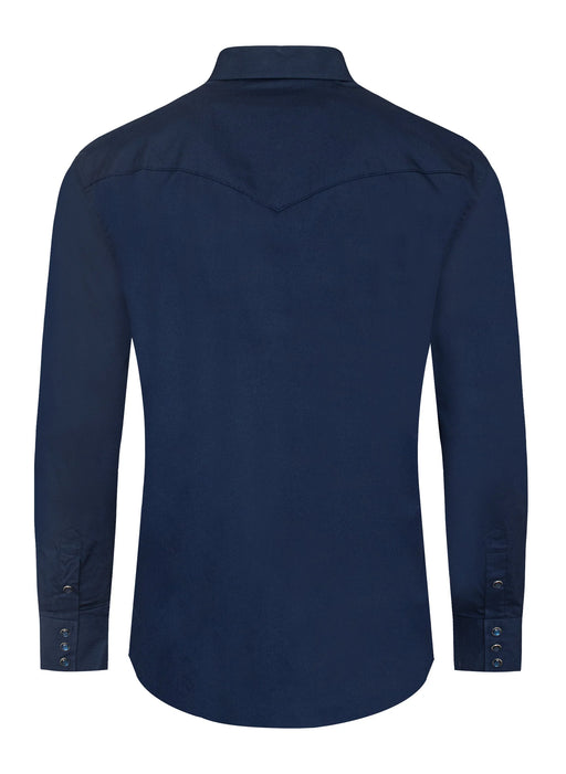 Navy blue shirt on a white background