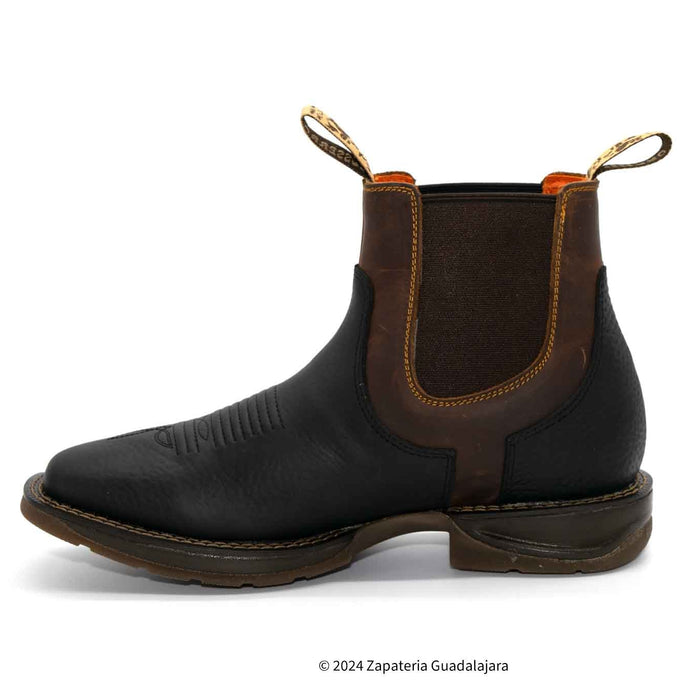 Daydo Mix Rhino Black Square toe rubber sole leather boot