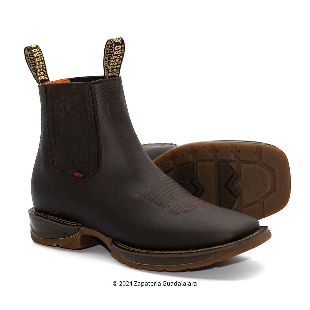 Daydo Rhino Choco Square toe rubber sole leather boot | Genuine