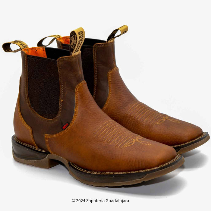 Daydo Mix Honey square toe rubber sole leather boot