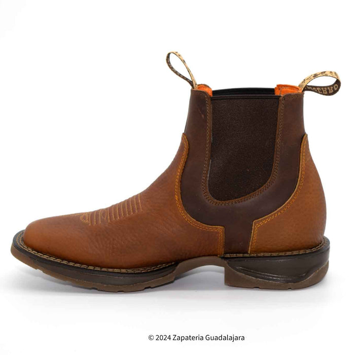 Daydo Mix Honey square toe rubber sole leather boot