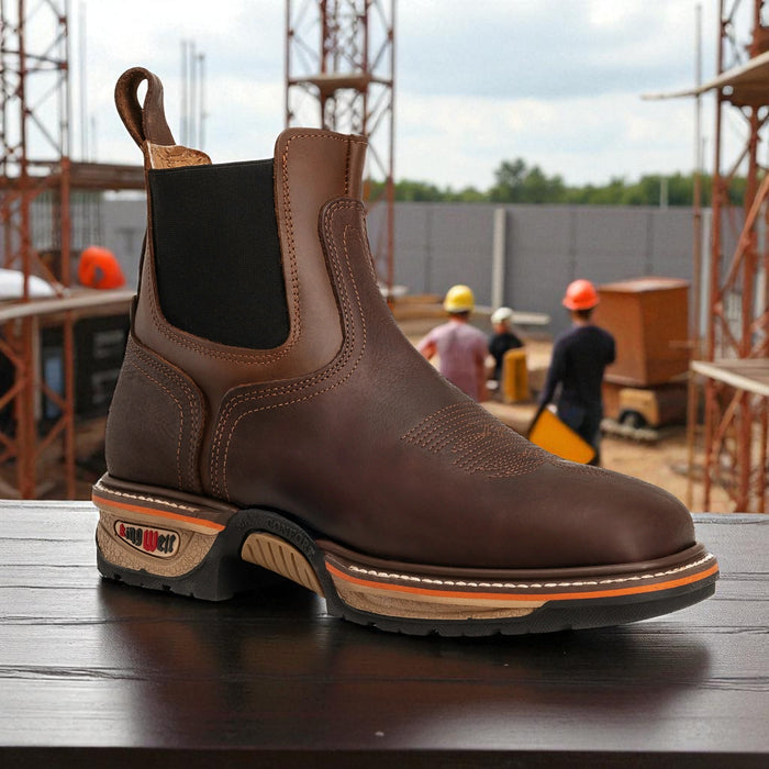 Buffalo Razor 6" Soft toe Pull On Leather Work Boot-KW3060