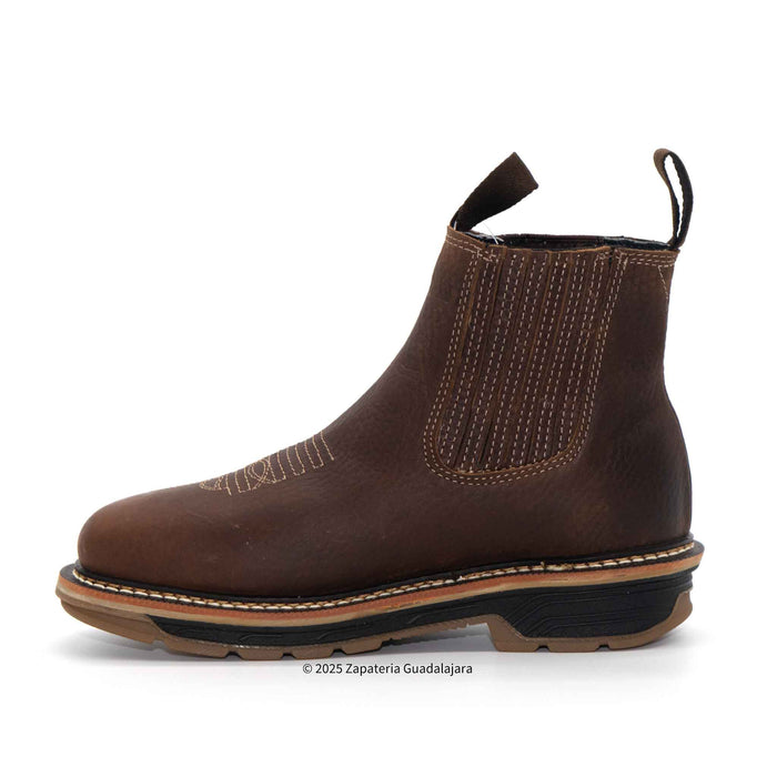 Bull Fight 6" Soft Toe Grasso Brown Leather Work Boot-7300