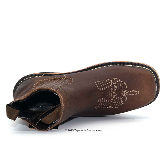 Bull Fight 6" Soft Toe Grasso Brown Leather Work Boot-7300