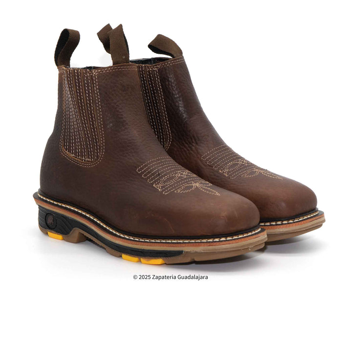 Bull Fight 6" Soft Toe Grasso Brown Leather Work Boot-7300