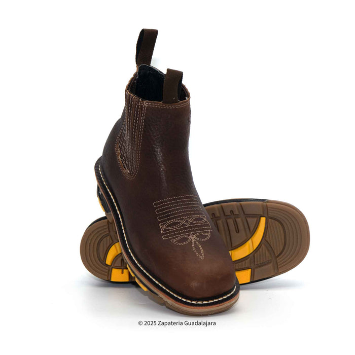 Bull Fight 6" Soft Toe Grasso Brown Leather Work Boot-7300