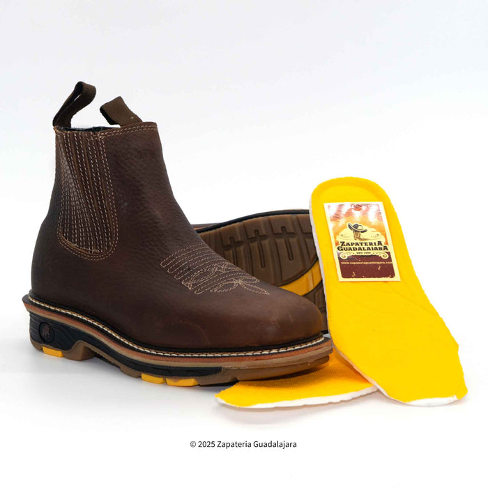 Bull Fight 6" Soft Toe Grasso Brown Leather Work Boot-7300