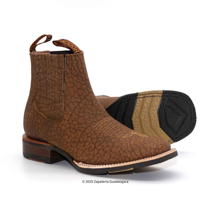 Bull Neck Square Toe Tang leather boot-H42H3172