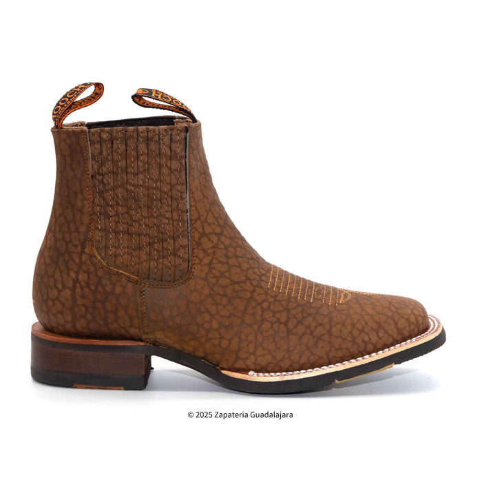 Bull Neck Square Toe Tang leather boot-H42H3172