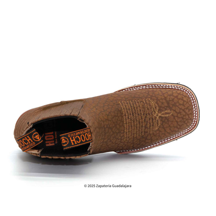 Bull Neck Square Toe Tang leather boot-H42H3172