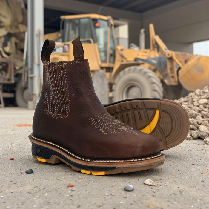 Bull Fight 6" Soft Toe Grasso Brown Leather Work Boot-7300