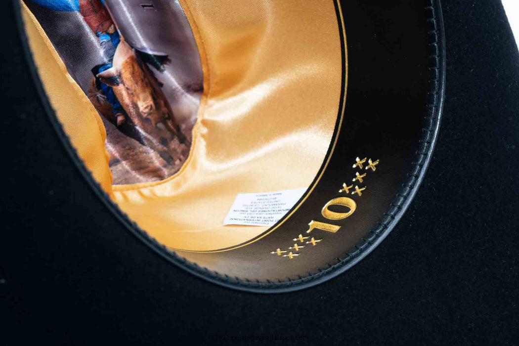CUERNOS CHUECOS 10X MILANO BLACK | Genuine Leather Vaquero Boots and Cowboy Hats | Zapateria Guadalajara | Authentic Mexican Western Wear
