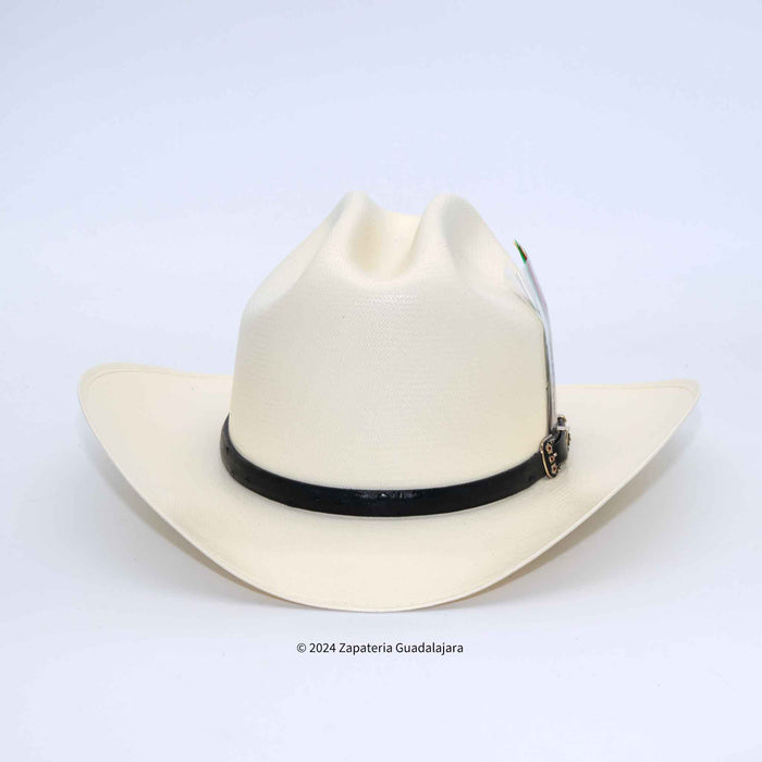 CUERNOS CHUECOS 500X CHAPARRAL SINALOA BLACK OSTRICH BELT 3" BRIM COWBOY HAT