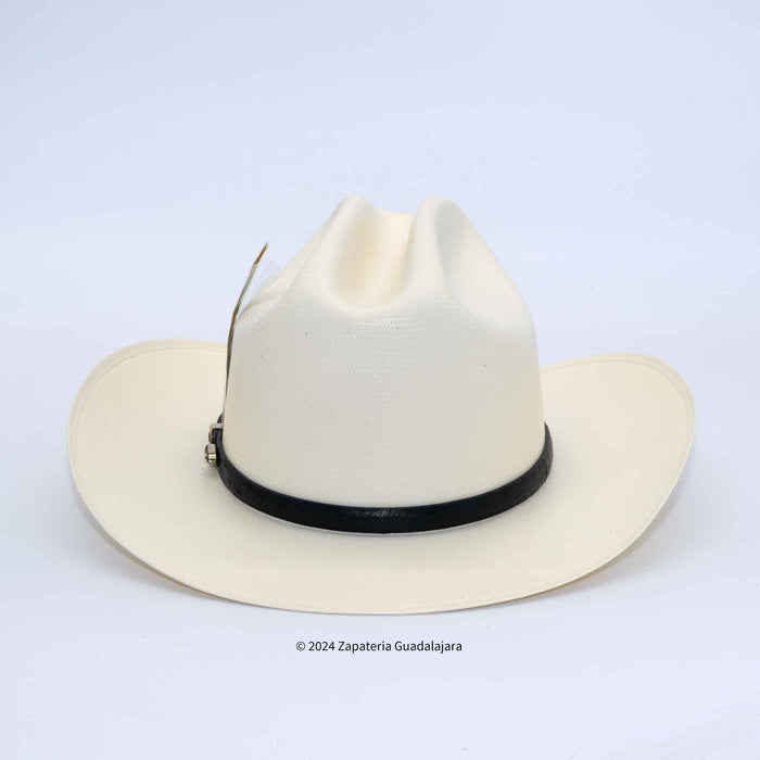 CUERNOS CHUECOS 500X CHAPARRAL SINALOA BLACK OSTRICH BELT 3" BRIM COWBOY HAT