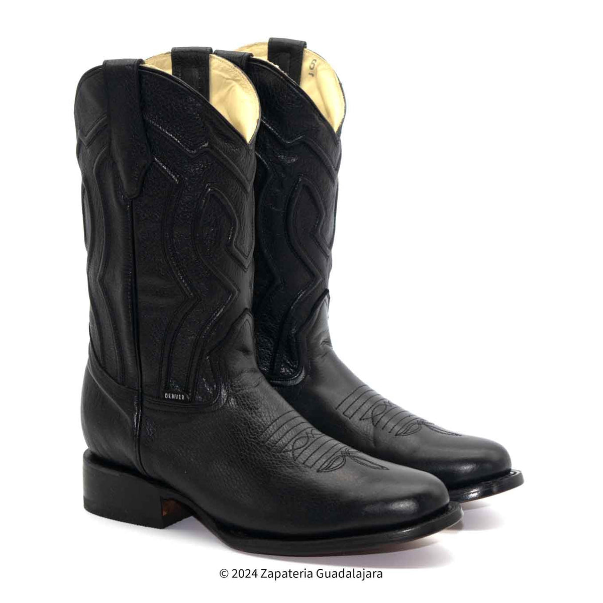 Old West Classic Round Toe Leather Boot | Genuine Leather  display picture 1