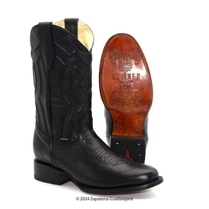 Old West Classic Round Toe Leather Boot