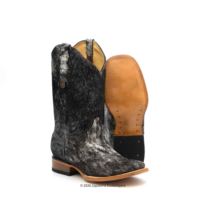 Daisy Hair on Square Toe Leather boot-H223304