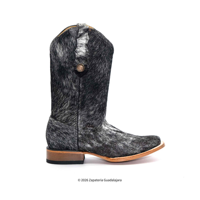 Daisy Hair on Square Toe Leather boot-H223304