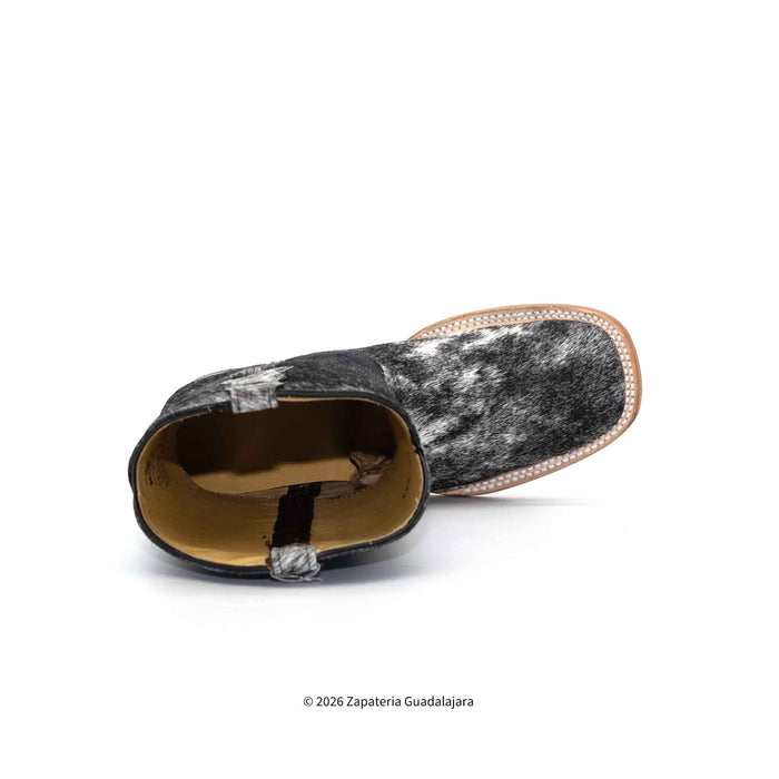 Daisy Hair on Square Toe Leather boot-H223304