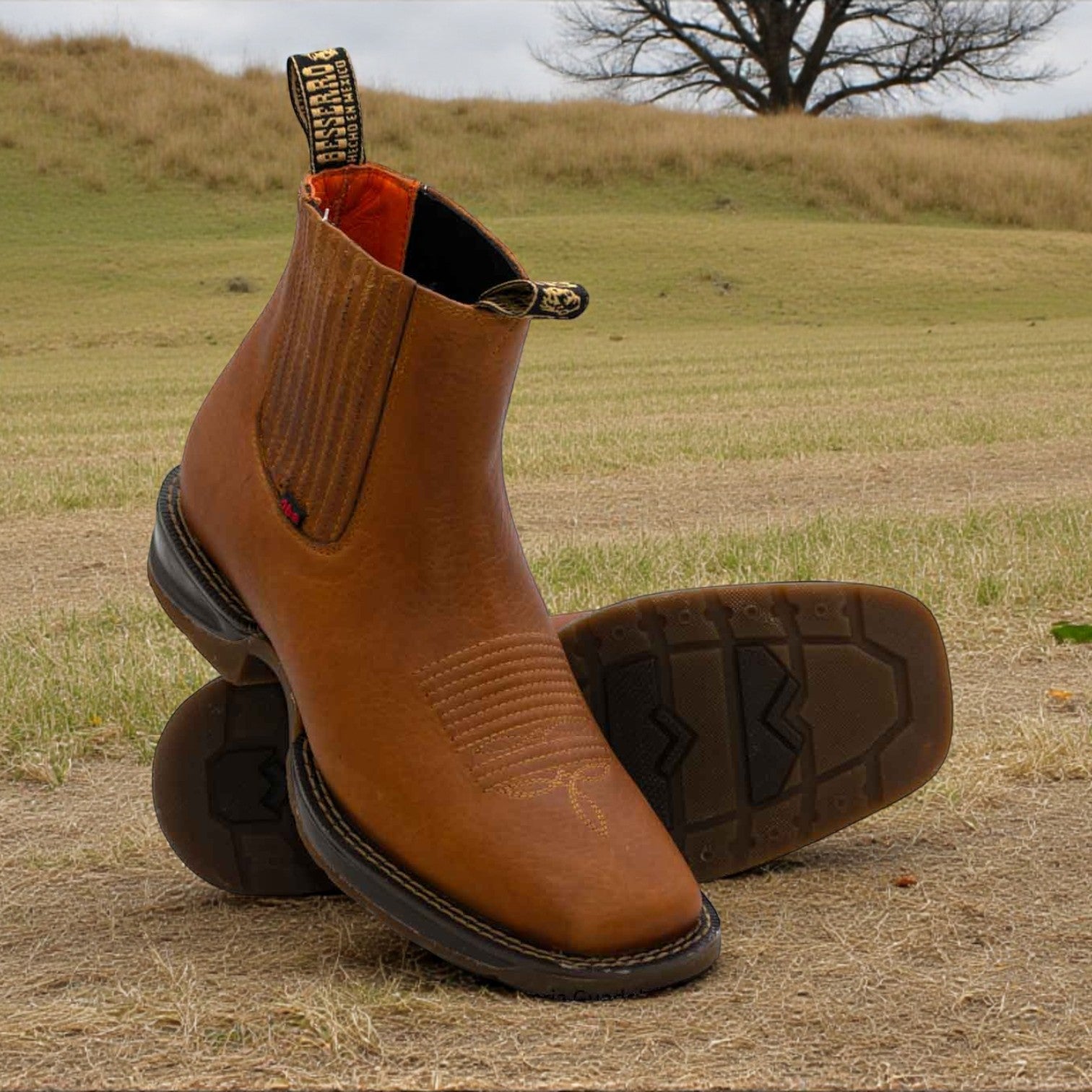 Daydo Rhino Honey Square toe rubber sole leather boot | Genuine