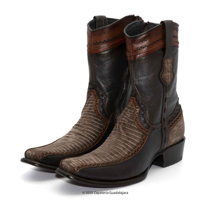 Dubai Lizard Teju Sanded Brown Leather Boot-278BF0735