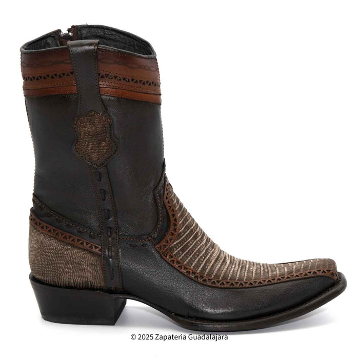 Dubai Lizard Teju Sanded Brown Leather Boot-278BF0735