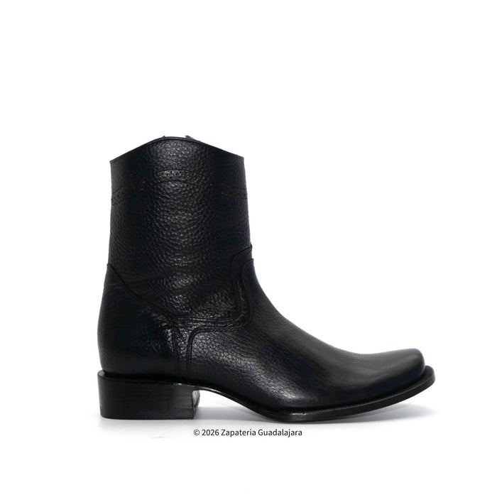 Dubai Toe Cowboy Black Leather Boot-H52PD0595
