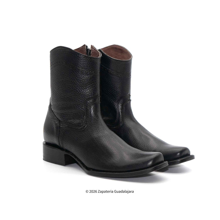 Dubai Toe Cowboy Black Leather Boot-H52PD0595
