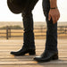 Dubai Toe Cowboy Black Leather Boot-H52PD0595