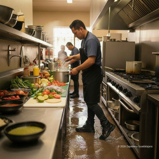 Kitchen chef working in a restaurant Fortal FBC1 and fortal FBP1 black