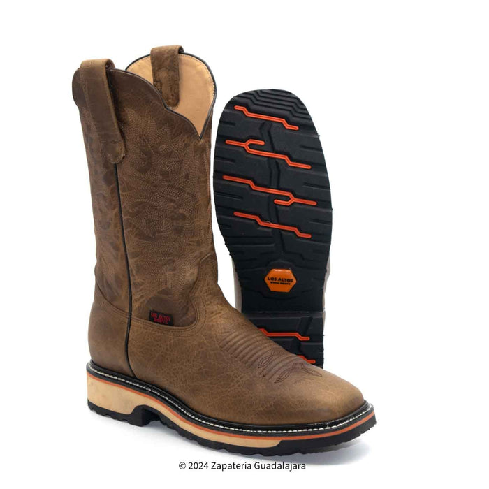 Rage Honey Square Soft Toe Leather Boot with Eva Dual Density Sole-82W9951
