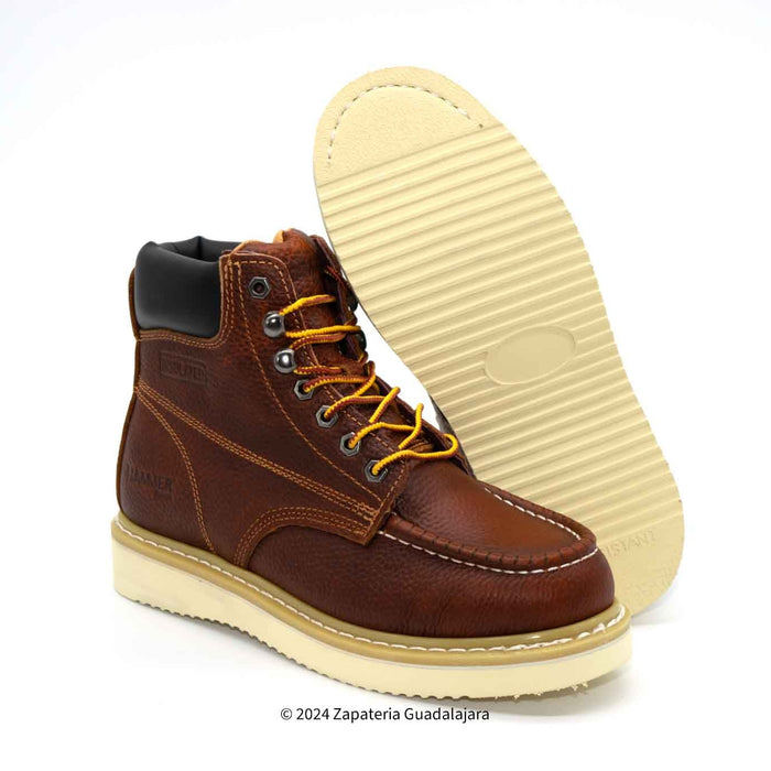 MOC TOE 6" GRASSO TAN WORK BOOT-HM345