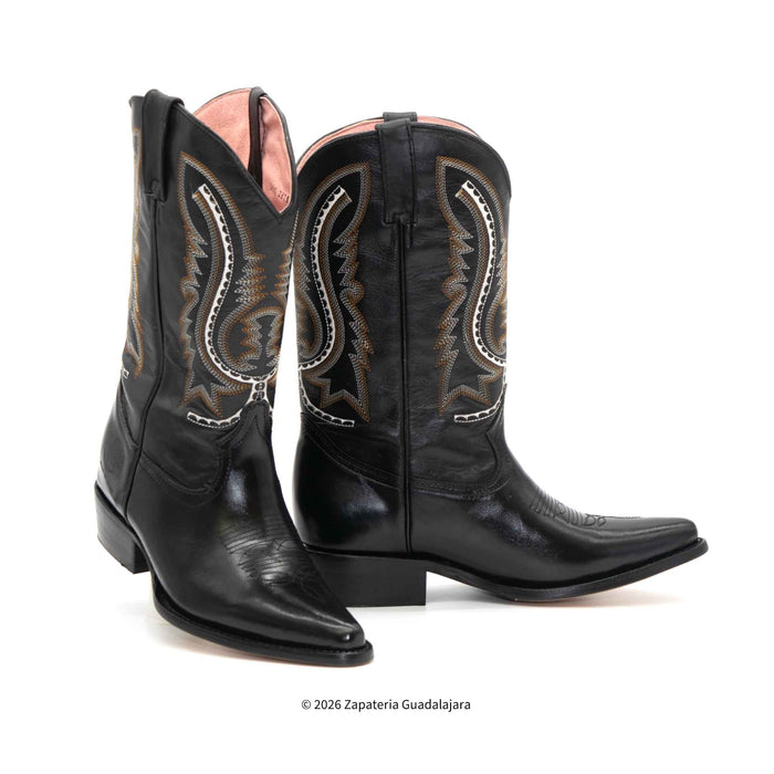 J-Toe Chamaleon Black Western Leather Boot T-51