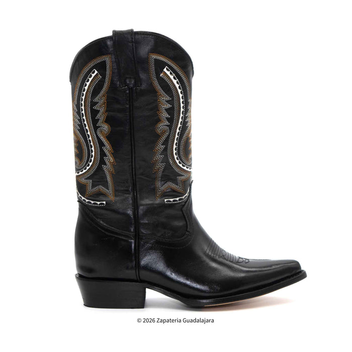 J-Toe Chamaleon Black Western Leather Boot T-51