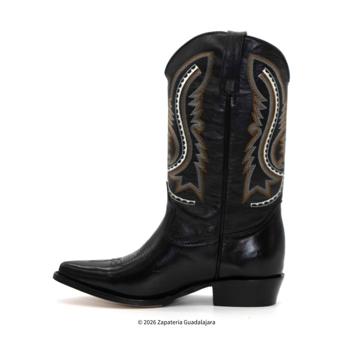 J-Toe Chamaleon Black Western Leather Boot T-51