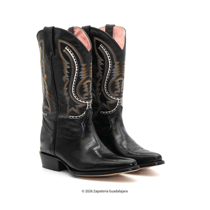 J-Toe Chamaleon Black Western Leather Boot T-51