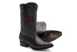 JB608 SNIP TOE CAIMAN BELLY BLACK CHERRY | Genuine Leather Vaquero Boots and Cowboy Hats | Zapateria Guadalajara | Authentic Mexican Western Wear