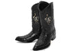 JB-903 J-TOE FULL QUILL OSTRICH BLACK | Genuine Leather Vaquero Boots and Cowboy Hats | Zapateria Guadalajara | Authentic Mexican Western Wear