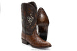 JB903 J-TOE FULL QUILL OSTRICH BROWN | Genuine Leather Vaquero Boots and Cowboy Hats | Zapateria Guadalajara | Authentic Mexican Western Wear