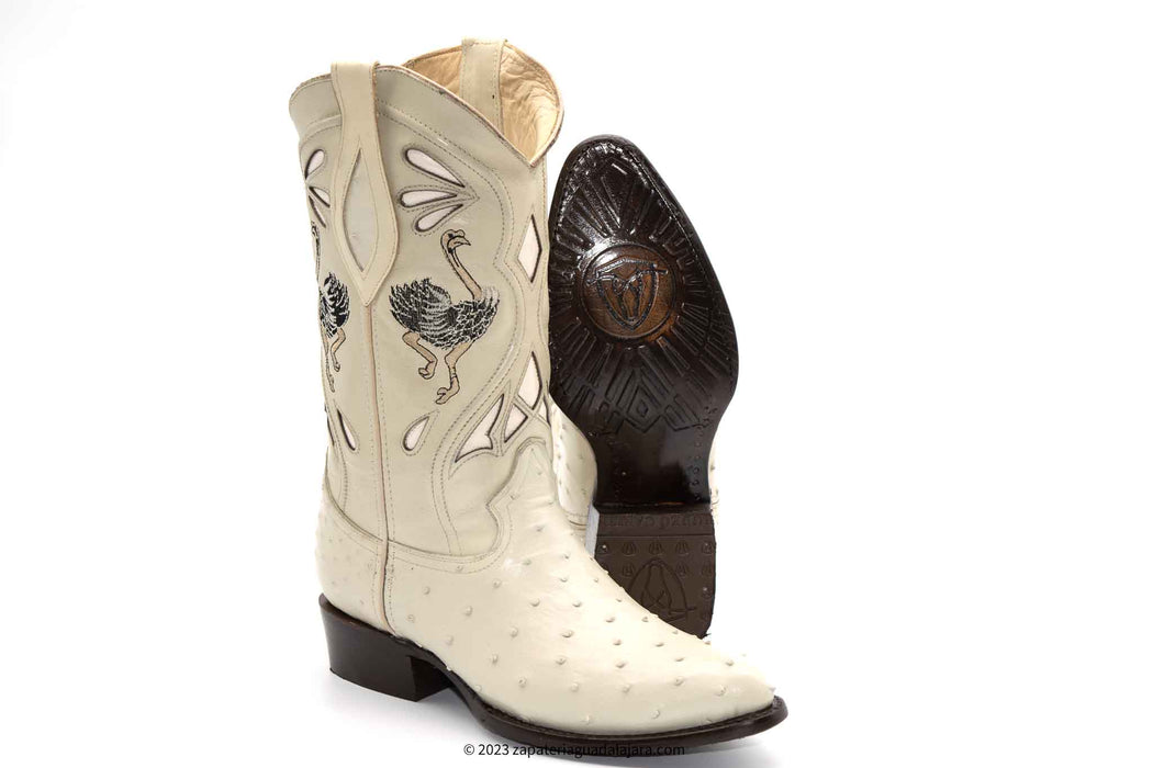 JB903 J-TOE FULL QUILL OSTRICH BONE | Genuine Leather Vaquero Boots and Cowboy Hats | Zapateria Guadalajara | Authentic Mexican Western Wear