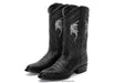 JB-908 J-TOE CAIMAN BELLY BLACK | Genuine Leather Vaquero Boots and Cowboy Hats | Zapateria Guadalajara | Authentic Mexican Western Wear