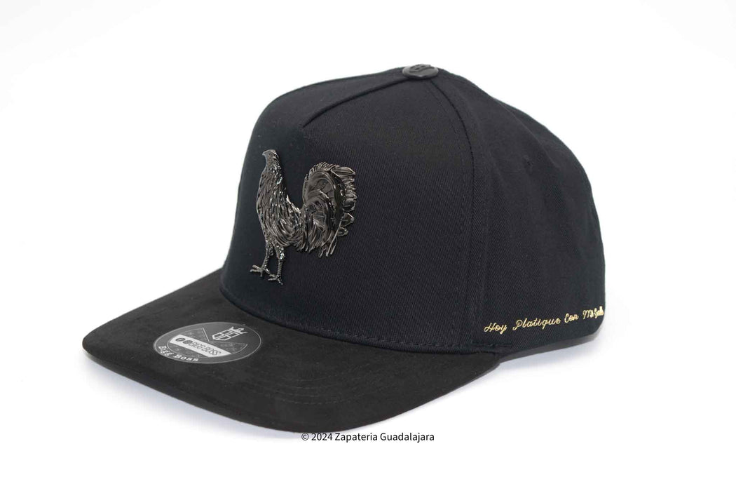 MEN CAP BIGG BOSS ROOSTER BLACK SILVER