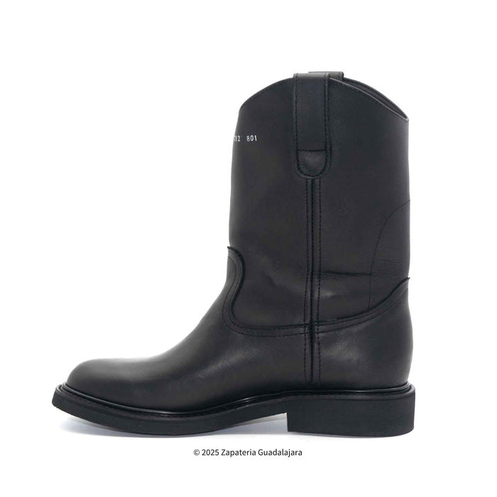 MEN ROPER SOFT TOE RUBBER SOLE BLACK GRASO LEATHER WORKBOOT -801 ...