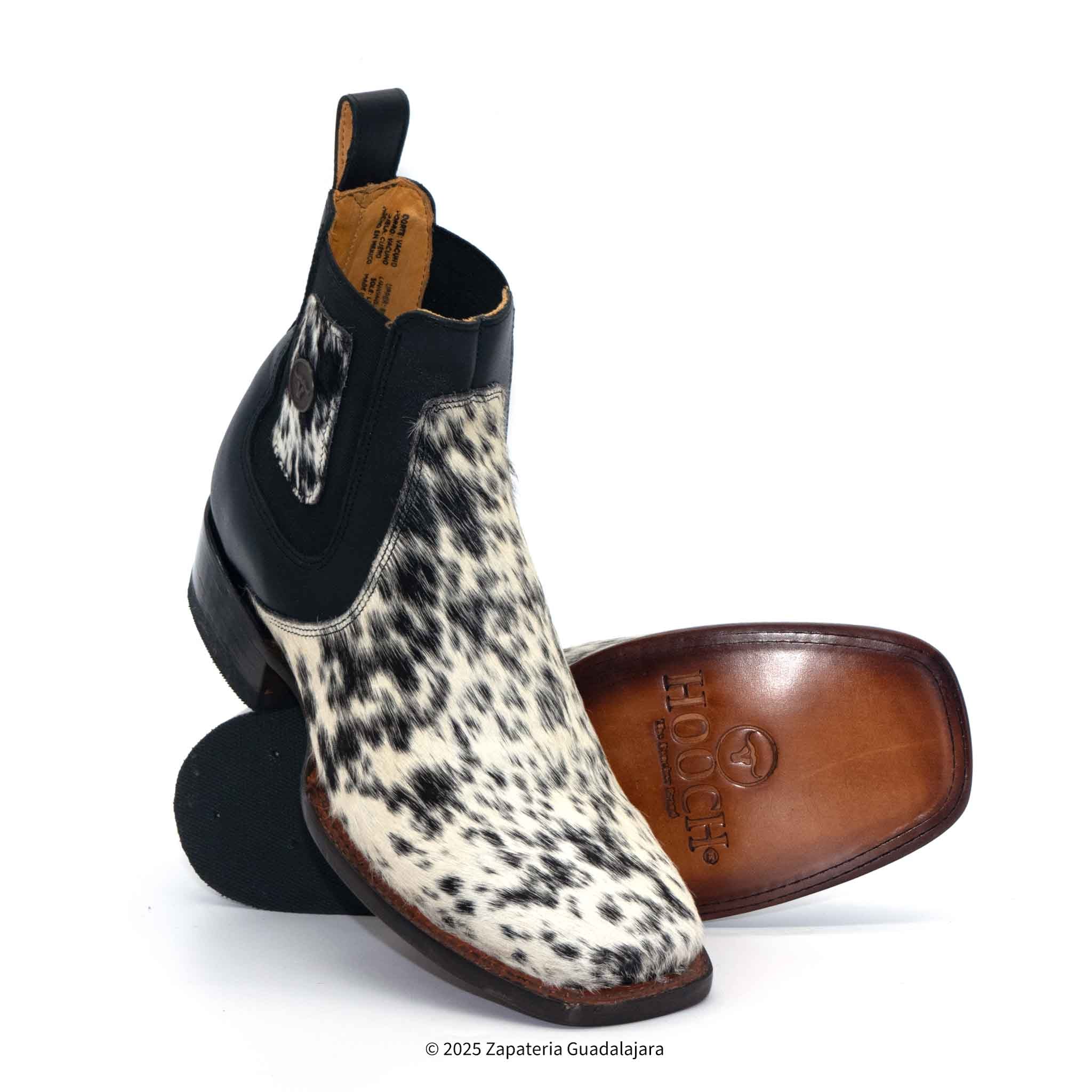 Genuine Cow Hair on Square Toe leather boot-H423304 | Genuine 