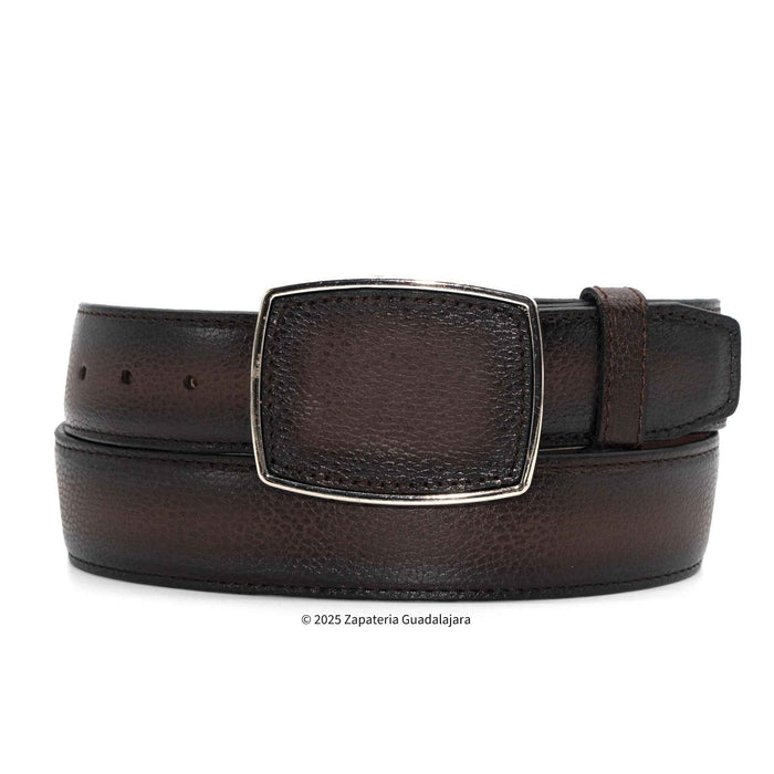 Men's Western 1.5 Brown Laser Leather Belt-M320
