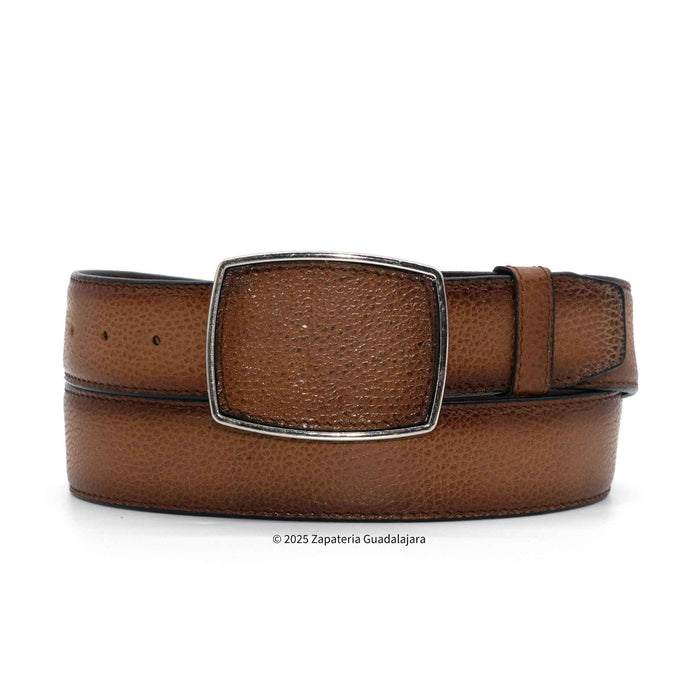 Men's Western 1.5 Honey Laser Leather Belt-M321