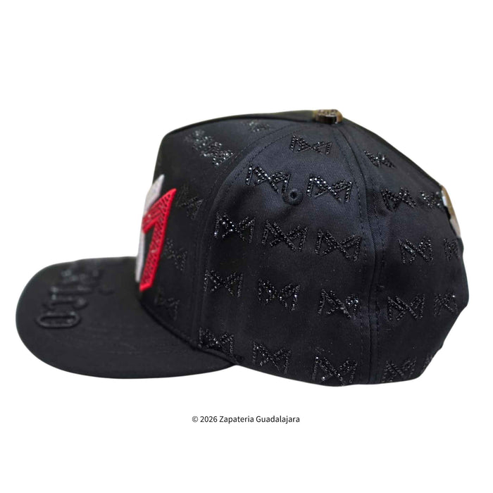 Mexico rhinestones embroidered black cap