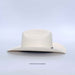 White cowboy hat on a light gray background